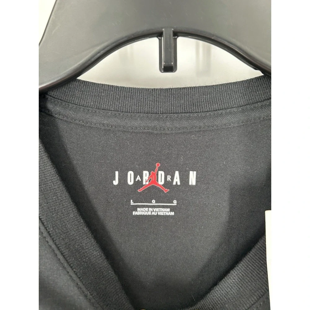 Air Jordan T Shirt Mens Large Black Long Sleeve‎ Jumpman Logo Cotton Graphic